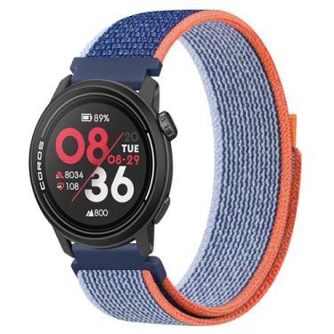 Imagem de Meliya Pulseiras de nylon compatíveis com Coros Pace 3/Apex 2 Pro/Apex Pro, pulseira de reposição esportiva de nylon macio para relógio Coros Pace 3 (laranja azul)