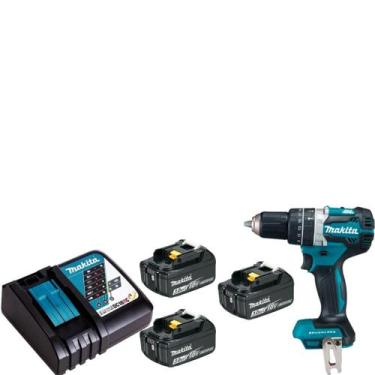 Imagem de Parafusadeira Furadeira Makita 3 Baterias 18v Dhp484 Bivolt