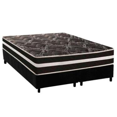 Imagem de Conjunto Box Queen: Colchão Anatômico Paropas D28 / Master AG80 Black 