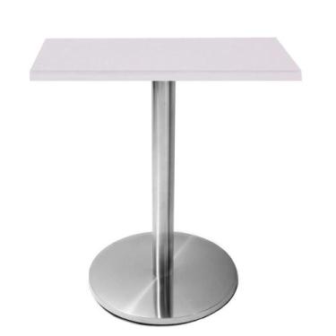 Imagem de Mesa Beta em Inox 75 cm (Altura) com Disco Redondo com Tampo em MDP Qu