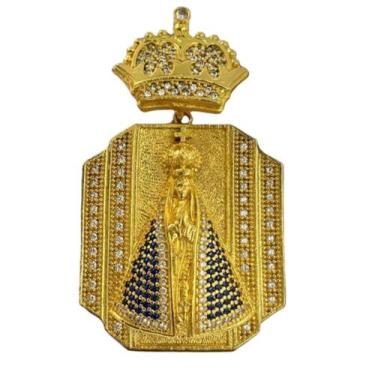 Imagem de Pingente Nossa Senhora Coroa (g) - Banhado a Ouro 18k - ToJoia18k