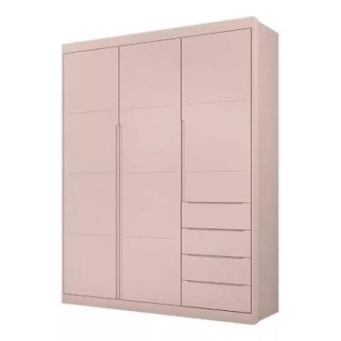 Imagem de Guarda-eoupa Pérola Guarda Roupa 3 Portas e 4 Gavetas Rose - Phoenix B