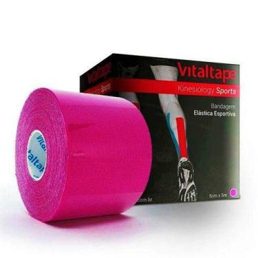 Imagem de Vital Tape Kinesiology Sports PINK 5cm X 5m - Faixa Ortopedica
