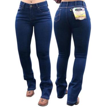 Imagem de Calça Country Cós Alto Jeans C/ Detalhe Bordado Barra Larga - Terra De