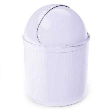 Imagem de Lixeira De Pia 4L Em Plástico Branco Sólido Uz350-Br Uz Utilidades