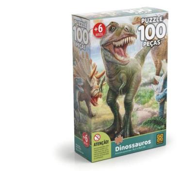Imagem de QUEBRA-CABEÇA Cartonado Dinossauro - 100 Peças - Grow