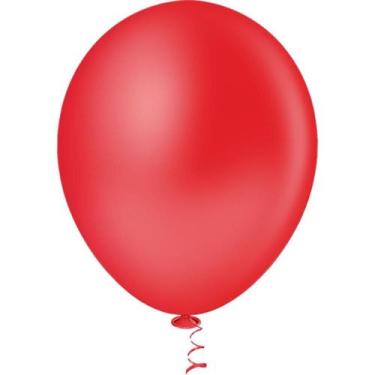 Imagem de Balão Redondo N50 Vermelho - Pacote com 50 Unidades - Riberball