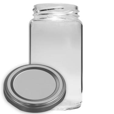 Imagem de Potes de Vidro 347ml Conserva Geleia Doces com Tampa de Metal - 10 Uni