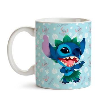 Imagem de Caneca Lilo Stitch Divertida Porcelana Xícara 325ml + Caixa Presente -
