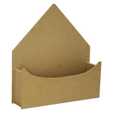 Imagem de Porta Cartas Liso 24,5x5,5x25,8 Mdf Madeira  - Atacadão do Artesanato 