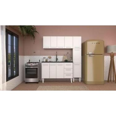 Imagem de Conjunto Cozinha Completo Para Pia 1,40metros Gabinete + Aéreo + Panel