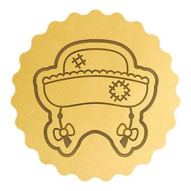 Imagem de Cortador Biscoito Festa Junina Chapéu Caipira Menina - DOCE IMPRESSO, 