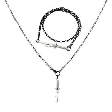 Imagem de AITUNAN Colar Toji Fushiguro Invertido Lança do Céu Colar Brincos Pulseira Anime Costume Jewelry, Free Size, Zinco, Sem Pedra Preciosa