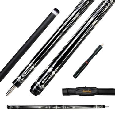 Imagem de Moyerely Taco de sinuca de fibra de carbono, bastão de sinuca de baixa deflexão de 11,8 mm/12,5 mm, bastão de sinuca profissional com estojo (MK8 + extensão, 11,8 mm)