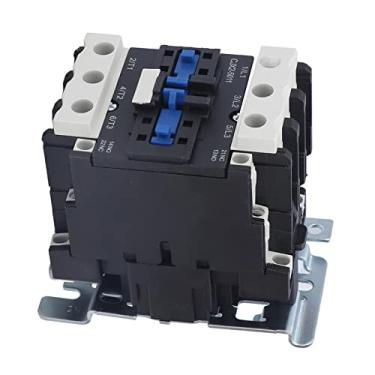 Imagem de Contator AC 50A CJX2-5011 Contator Elétrico Industrial para Distribuição de Energia AC 220V 50A Com Caixa ABS Retardante de Chama para Segurança Elétrica