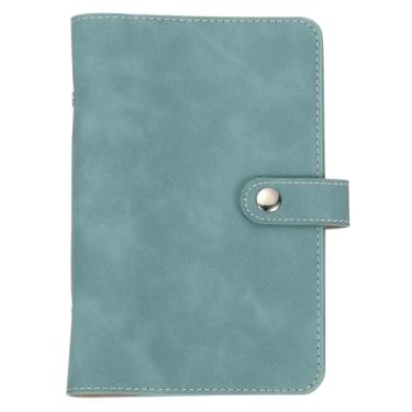 Imagem de PATIKIL A6 Capa de fichário de couro PU, 6 anéis, protetor de fichário de folhas soltas, capa redonda para fichário recarregável para reuniões, photocard, pasta de caderno, orçamento, azul claro