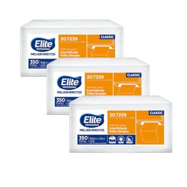 Imagem de Kit 3 Papel Toalha Elite Folhas Simples Classic Interfolhado