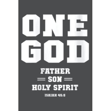 Imagem de Christian Bible Verses One God Father Son Holy Spirit: Notebook A5 size (6 inch wide x 9 inch high)
