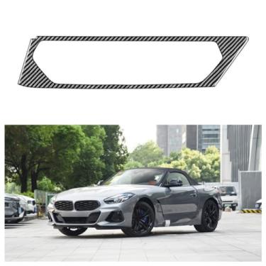 Imagem de IKUESM Compatível com BMW Série Z4 G28 G29 2019-2023 Acessórios de fibra de carbono Controle central do carro Ventilação de ar condicionado Moldura Adesivo de capa de acabamento(Black Carbon Fibre,Lef