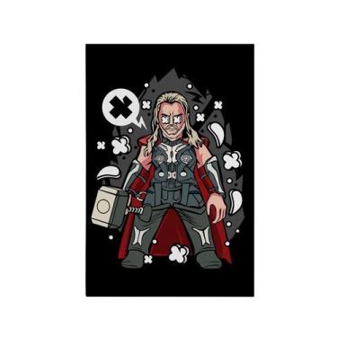 Imagem de Quadro Decorativo Canvas Thor Herói Martelo Trovão - Deliquadros, 235