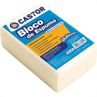 Imagem de Bloco Espuma 7X13X20 Branco Castor 051 - Kit C/12 Unidades