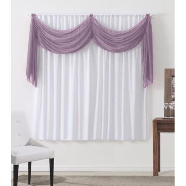 Imagem de Cortina Veneza 2,00x1,70m Branco e Lilás - Vivarti