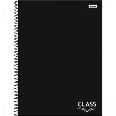 Imagem de Caderno Espiral Capa Dura Universitário 20 Matérias Class 320 Folhas Foroni Preto