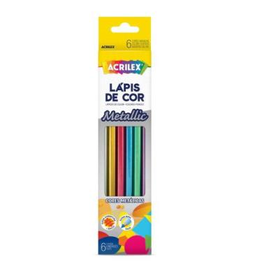 Imagem de Lápis De Cor Metálico Com 6 Cores Acrilex
