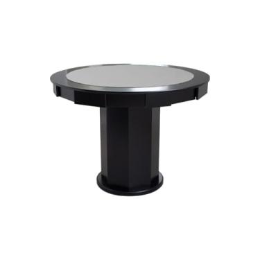 Imagem de Mesa de Carteado com Gavetas e Porta copos - 1,09x0,80 - Com xadrez - Grafite