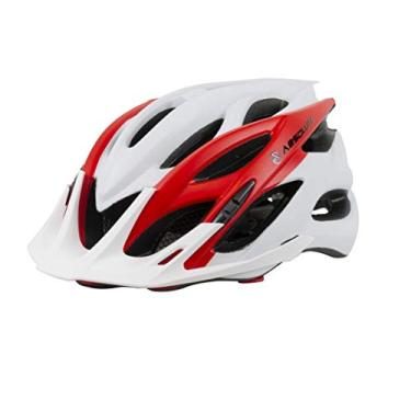 Imagem de Capacete Ciclismo Led Traseiro e Viseira Tamanho G 58/61cm Absolute Wild (BRANCO E VERMELHO)