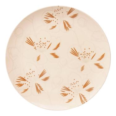 Imagem de Jogo De Pratos Rasos Em Cerâmica Unni Com 6 Peças 26cm Oxford Orquídea