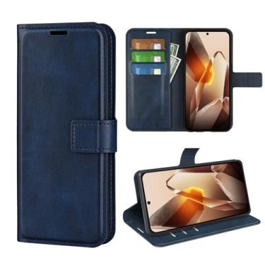 Imagem de Kezaizhe Capa flip para 13 Oneplus 13 carteira de couro PU capa protetora magnética para celular One Plus 13 Folio Book Cover com suporte e compartimentos para cartão (azul)