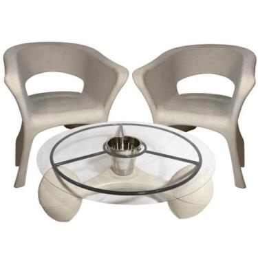 Imagem de 2 Cadeiras e Mesa Decoração Jardim Varanda Kit Copacabana - Alpe & Ari