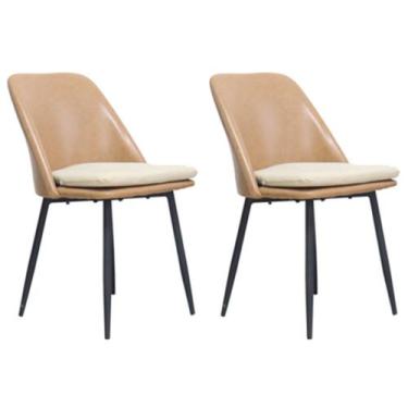 Imagem de Kit 2 Cadeiras Quebec Com Assento em MDF e Base em Aço Pintado Fratini