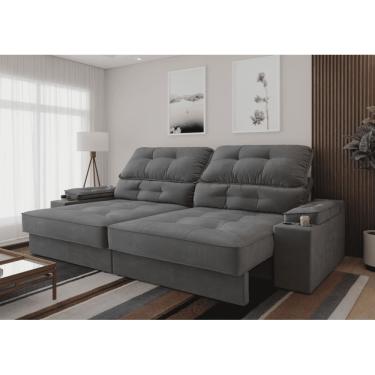 Imagem de Sofá Santiago 2,00m (L) com Carregador USB e Porta Copos Retrátil e Reclinável