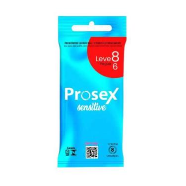 Imagem de Camisinha Prosex Sensitive Premium Leve 8 Pague 6