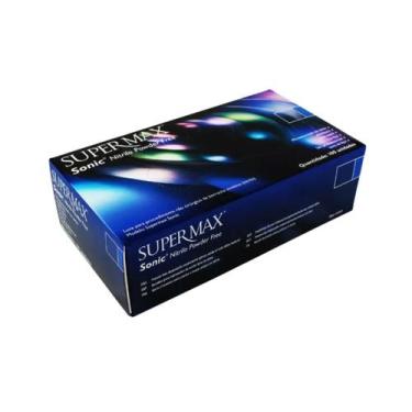 Imagem de Luvas Descartáveis Nitrilicas Supermax Cozinha Padaria Alimentos,  GG,