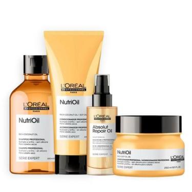 Imagem de Kit NutriOil Sh 300ml + Cond 200ml + Masc 250ml + Óleo 90ml - Loreal P