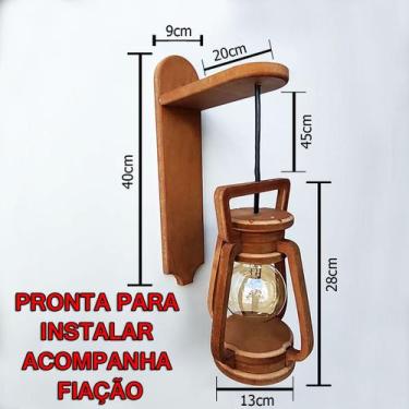 Imagem de Arandela Luminária Lustre Lampião 110/220v Kit 3 Peças - ECO.START