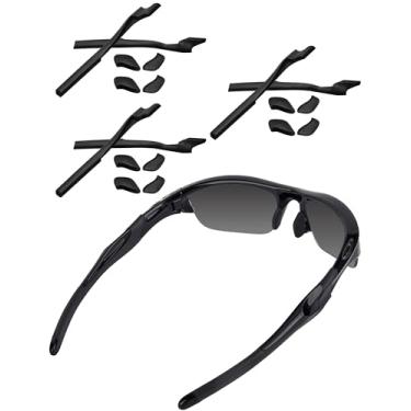 Imagem de Bwake 3 conjuntos de protetores auriculares e protetores de nariz para óculos de sol Oakley Half Jacket 2.0 OO9144/Half Jacket 2.0 XL OO9154 - Preto