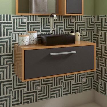 Imagem de Gabinete de Banheiro com Cuba Alice ii 1 pt Mel e Grafite