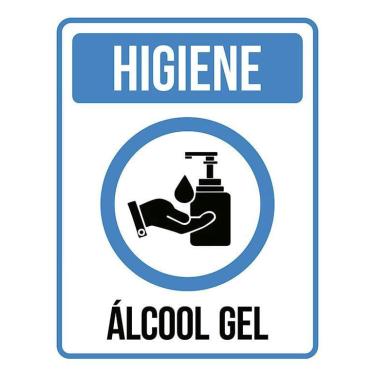 Imagem de Placa - Higiene Álcool Gel, Prevenção (36X46)