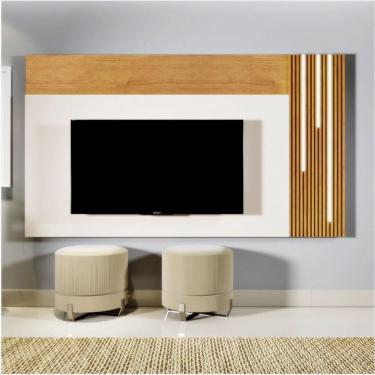 Imagem de Painel Valencia Para Tv Até 75 Polegadas Com Led Mavaular Nature Com Off White