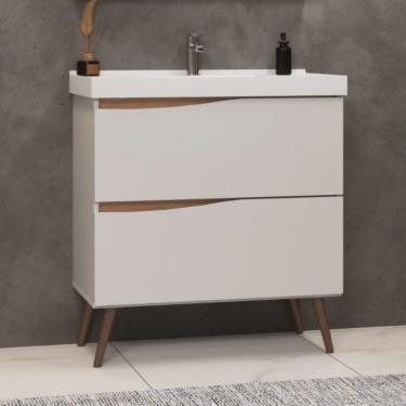 Imagem de Gabinete com Pés para Banheiro sem Cuba Lille