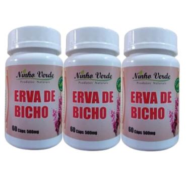 Imagem de Kit 3 Persicaria hydropiper 180cáps 500mg Status Verde (erva de bicho)
