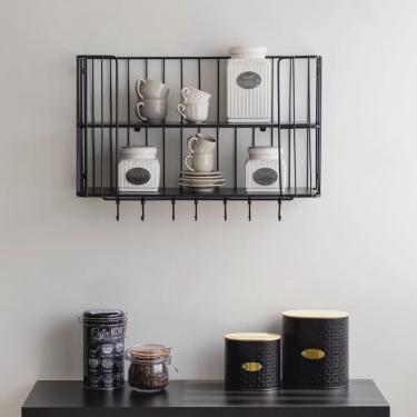 Imagem de Prateleira Country Dupla com Ganchos