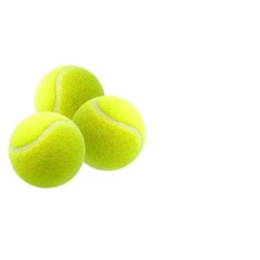 Imagem de Bola Bolinha De Tênis Resistente Brincadeira Cachorro 3 Unid