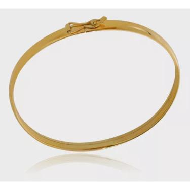 Imagem de Pulseira Bracelete Algema Em Ouro 18k 4mm