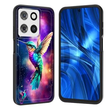 Imagem de JHYYTUJTYP Capa para Moto G Power 5G 2025, [Teste de queda de grau militar] Capa protetora resistente à prova de choque resistente para Motorola Moto G Power 5G 2025 17.3 cm, beija-flor espacial