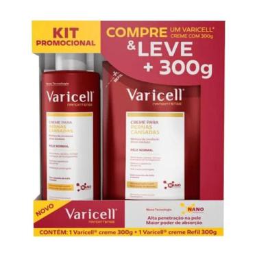 Imagem de Kit Varicell Creme para Pernas Cansadas 300g + Refil 300g